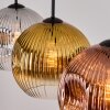 Ripoll hanging light, globe light, pendant light chrome, gold, clear, coppery, Smoke-coloured, 4-light sources