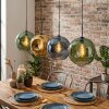 Ripoll hanging light, globe light, pendant light blue, gold, green, 4-light sources