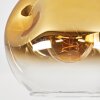 Ripoll ceiling light, globe light gold, clear, 1-light source