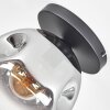 Ripoll ceiling light, globe light clear, Smoke-coloured, 1-light source