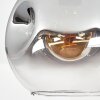 Ripoll ceiling light, globe light clear, Smoke-coloured, 1-light source