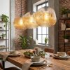 Ripoll hanging light, globe light, pendant light Amber, 3-light sources