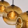 Ripoll hanging light, globe light, pendant light gold, clear, 3-light sources
