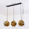 Ripoll hanging light, globe light, pendant light gold, 3-light sources