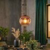 Ripoll hanging light, pendant light clear, coppery, 1-light source