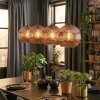 Ripoll hanging light, globe light, pendant light coppery, 4-light sources