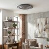 Lidor ceiling light LED anthracite, grey, black, 1-light source, Remote control