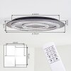 Lidor ceiling light LED anthracite, grey, black, 1-light source, Remote control