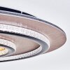 Lidor ceiling light LED gold, copper, black, 1-light source, Remote control