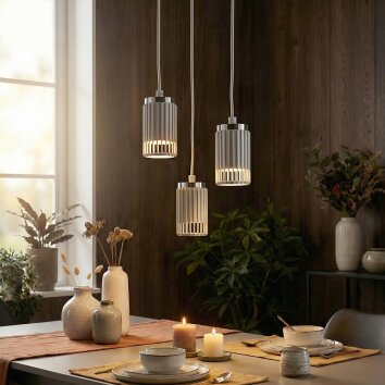 Fenik hanging light, pendant light, Cluster pendant lamp white, 3-light sources