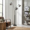 Tapitapa globe light, floor lamp black, 3-light sources