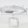 Rarel ceiling light LED chrome, grey, silver, white, 1-light source