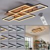 Kelar ceiling light LED Wood like finish, black, 1-light source, Remote control