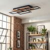 Kelar ceiling light LED Wood like finish, black, 1-light source, Remote control