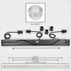 Ripoll hanging light, globe light, pendant light clear, 3-light sources