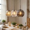 Ripoll hanging light, globe light, pendant light Amber, clear, Smoke-coloured, 3-light sources