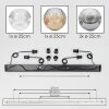 Ripoll hanging light, globe light, pendant light Amber, clear, Smoke-coloured, 4-light sources