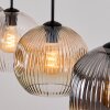 Ripoll hanging light, globe light, pendant light Amber, clear, Smoke-coloured, 4-light sources