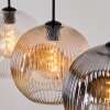 Ripoll hanging light, globe light, pendant light Amber, clear, Smoke-coloured, 4-light sources