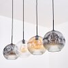 Ripoll hanging light, globe light, pendant light Amber, clear, Smoke-coloured, 4-light sources