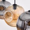Ripoll hanging light, globe light, pendant light Amber, Smoke-coloured, 4-light sources