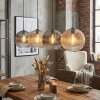 Ripoll hanging light, globe light, pendant light Amber, clear, Smoke-coloured, 4-light sources