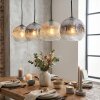 Ripoll hanging light, globe light, pendant light Amber, clear, Smoke-coloured, 4-light sources