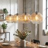 Ripoll hanging light, globe light, pendant light Amber, clear, 4-light sources