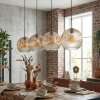 Ripoll hanging light, globe light, pendant light Amber, clear, 4-light sources