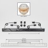 Ripoll hanging light, globe light, pendant light Amber, clear, 4-light sources