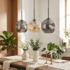Koyoto hanging light, globe light, pendant light Amber, Smoke-coloured, 3-light sources