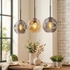Koyoto hanging light, globe light, pendant light Amber, Smoke-coloured, 3-light sources
