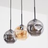 Koyoto hanging light, globe light, pendant light Amber, Smoke-coloured, 3-light sources