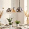 Ripoll hanging light, globe light, pendant light Amber, clear, Smoke-coloured, 3-light sources