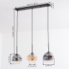 Ripoll hanging light, globe light, pendant light Amber, clear, Smoke-coloured, 3-light sources