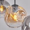Ripoll hanging light, globe light, pendant light Amber, clear, Smoke-coloured, 3-light sources