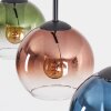Koyoto hanging light, globe light, pendant light blue, green, clear, coppery, 3-light sources