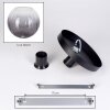 Koyoto ceiling light, globe light 30 cm clear, Smoke-coloured, 1-light source