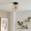Koyoto ceiling light, globe light 30 cm Amber, clear, 1-light source