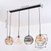 Ripoll hanging light, globe light, pendant light Amber, clear, Smoke-coloured, 4-light sources