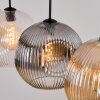 Ripoll hanging light, globe light, pendant light Amber, clear, Smoke-coloured, 4-light sources