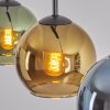 Koyoto hanging light, globe light, pendant light blue, gold, green, 3-light sources