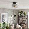 Koyoto ceiling light, globe light 30 cm clear, Smoke-coloured, 1-light source