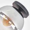 Koyoto ceiling light, globe light 30 cm clear, Smoke-coloured, 1-light source
