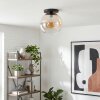 Koyoto ceiling light, globe light 30 cm Amber, clear, 1-light source
