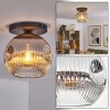 Ripoll ceiling light, globe light clear, Smoke-coloured, 1-light source