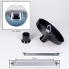 Koyoto ceiling light, globe light 30 cm blue, clear, 1-light source