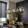 Ripoll hanging light, globe light, pendant light blue, 3-light sources