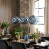 Ripoll hanging light, globe light, pendant light blue, 3-light sources