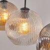 Ripoll hanging light, globe light, pendant light Amber, clear, Smoke-coloured, 3-light sources